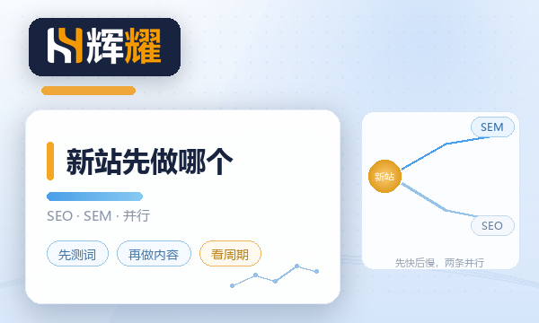 新站先做SEO还是先投SEM