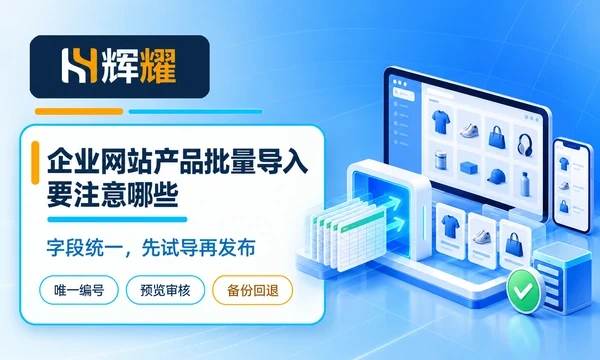 企业网站产品批量导入要注意哪些