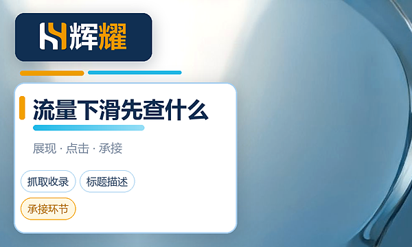 网站自然流量下滑先查什么